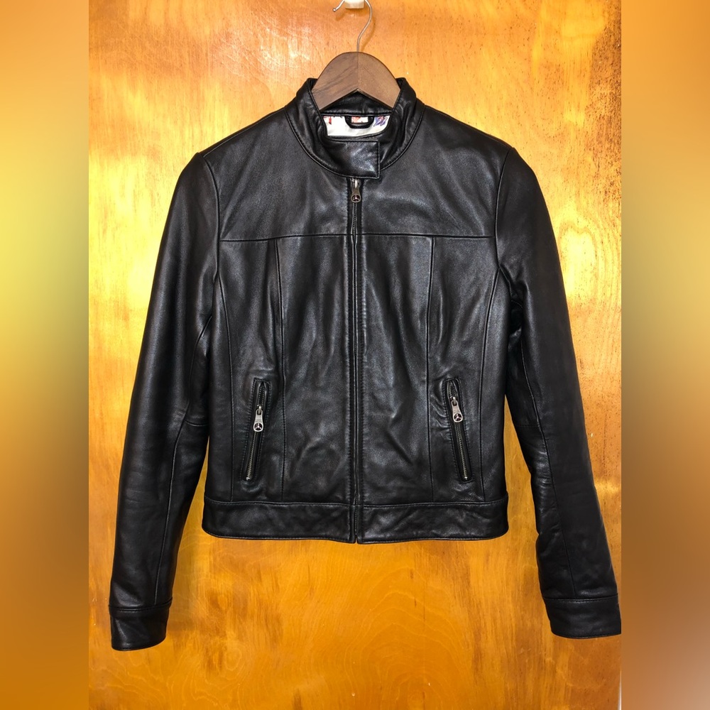Miss Topgun leather racer jacket